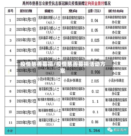 疫情慈善募捐/疫情慈善募捐活动方案-第2张图片