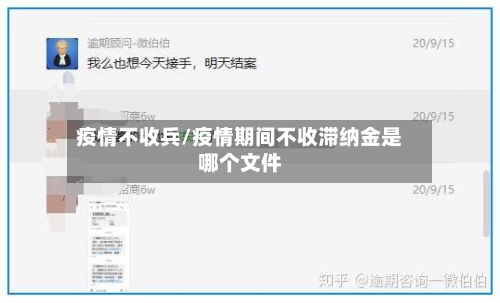 疫情不收兵/疫情期间不收滞纳金是哪个文件-第3张图片