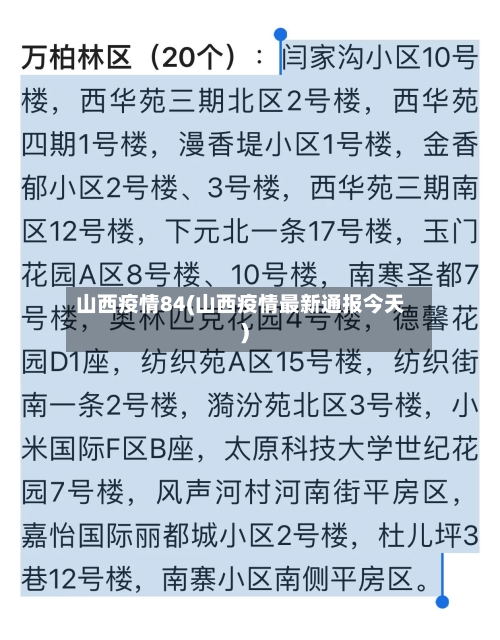 山西疫情84(山西疫情最新通报今天)