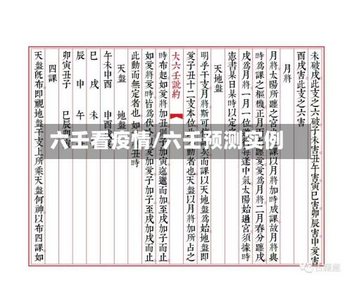 六壬看疫情/六壬预测实例-第2张图片