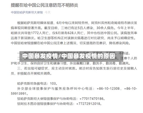 中国暴发疫情/中国暴发疫情的原因-第2张图片