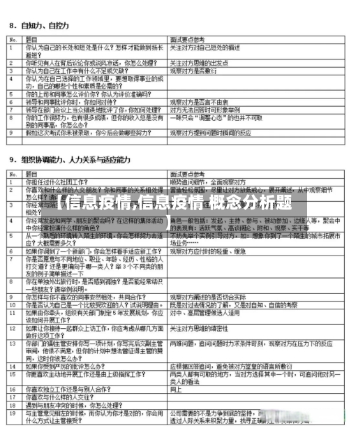 【信息疫情,信息疫情 概念分析题】