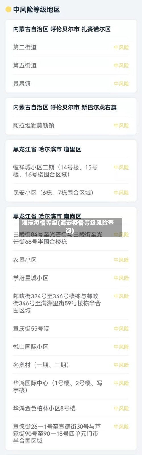 海淀疫情等级(海淀疫情等级风险查询)-第3张图片