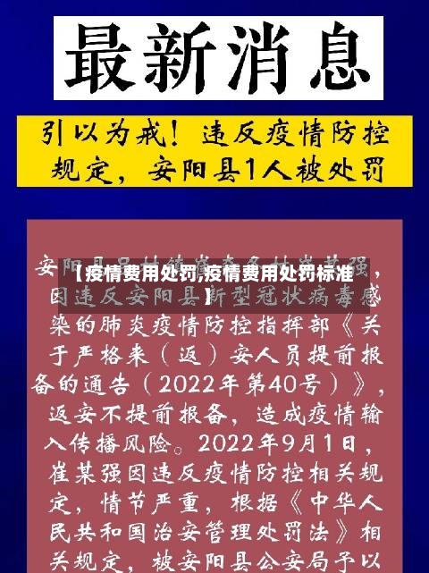 【疫情费用处罚,疫情费用处罚标准】